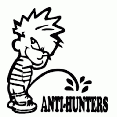 Black Friday Cyber Monday Specials: Decal Pee On Anti-Hunters Decal #8968