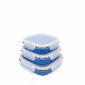 Popup Food Containers Blue 3 Pack