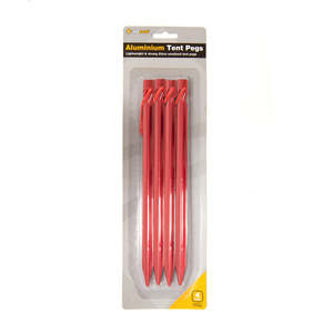 Camping Accessories: Anodized Aluminum Peg 23cm 4 Pack