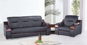 Floor Special! Portsea Comfortable Leather Sofa Set(1S+1S+2S)- Floor Clearance