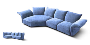 Sofa: Francesco STANDARD Modular Petal Fabric Sofa Set