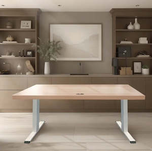 Arnoux Electrtic Height Adjustable Study Desk with 2 USB Charging Ports and 2 Outlet Sockets