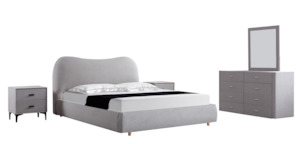 Floor Special! Fenton Fabric Queen Bed Frame