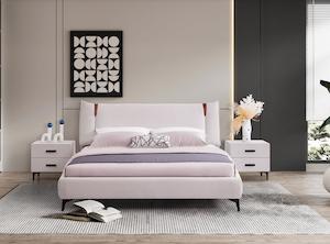 Bed: Maison Fabric Super King Bed Frame