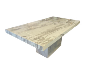 Waihi Marble Dining Table - Ariston White