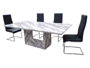 Dining Table: Kubu Marble Dining Table