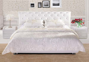 Aubrey Leather Queen Bed Frame - Preorder Available