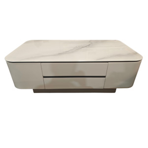 Solid Wood Coffee Table with Sintered Stone Top