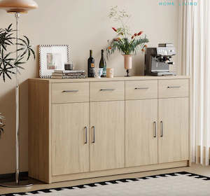 Wine Cabinet: Platsa Sideboard, Grey Oak