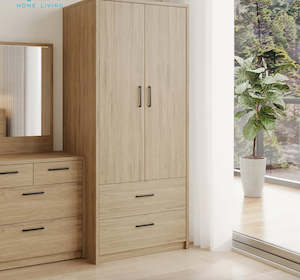 Bed Room: Platsa Wardrobe, Grey Oak