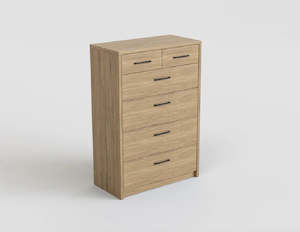 Platsa 6 Drawer Tallboy, Grey Oak
