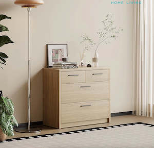 Bed Room: Platsa 4 Drawer Lowboy, Grey Oak