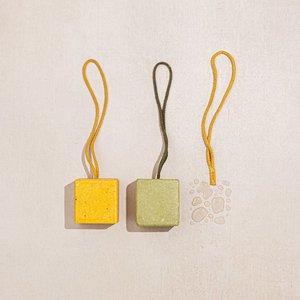 Products: Duo of goats milk soap on a rope is a choice of two of our main Aermeda collection. - Aermeda