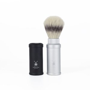 Muhle (vegan) aluminium travel brush - black or matt silver - Aermeda