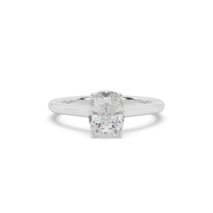 Solitaire Cushion Engagement Ring