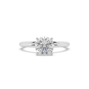 Round Hidden Diamond Halo Engagement Ring