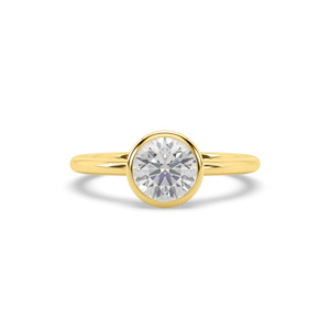 Round Bezel Engagement Ring