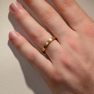 3.80MM Brushed Low Half Round Wedding Ring