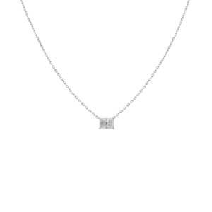 Necklaces Pendants: Radiant Fine Diamond Solitaire Pendant (Total 0.25ct)