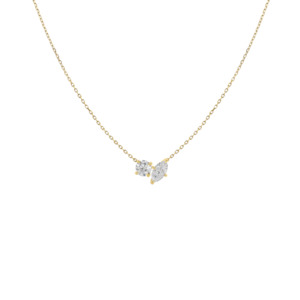 Round & Marquise Toi Et Moi Pendant (Total 1.00ct)