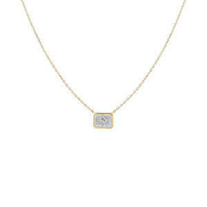 Necklaces Pendants: Radiant Fine Diamond Bezel Pendant (Total 0.50ct)