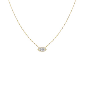 Marquise Diamond Halo Pendant (Total 0.50ct)