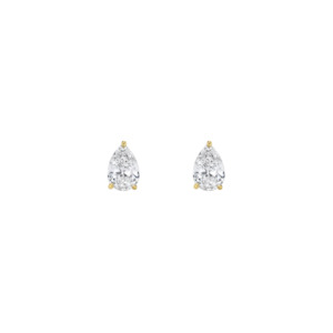 Pear Diamond Stud Earrings (Total 1.40ct)