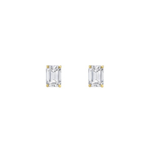 Emerald Diamond Stud Earrings (Total 2.00ct)