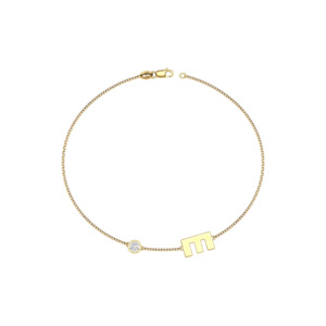 Bracelets: Initial & Diamond Bracelet