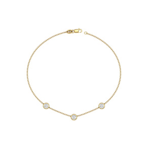 Trio Bezel Diamond Bracelet (Total 0.30ct)