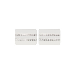 Mens: Two Row Diamond Cufflinks