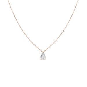 Gifts Under 1500: Tear Drop Diamond Solitaire Pendant (Total 0.25ct)