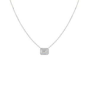 Gifts Under 3000: Emerald Fine Diamond Bezel Pendant (Total 0.50ct)