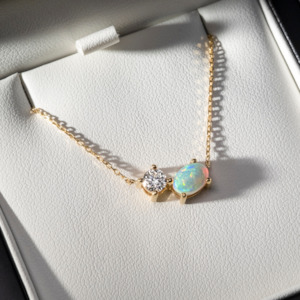 Australia Made Collection: Opal & Diamond Necklace