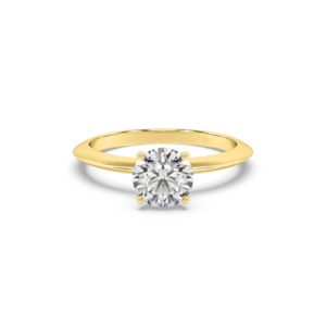 Round Brilliant Cut: Classic Round Solitaire Engagement Ring