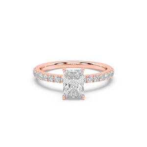 Radiant: Radiant Diamond Band Engagement Ring