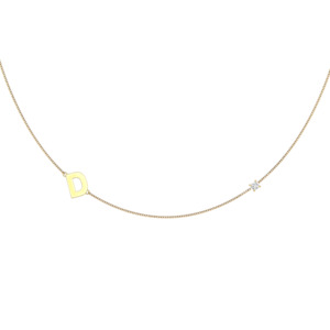 Initial & Diamond Pendant