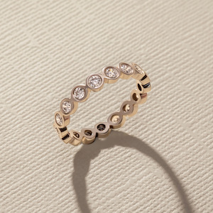 Womens Wedding Bands: Round Bezel Diamond Ring