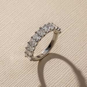 Womens Wedding Bands: Radiant U-Prong Diamond Ring