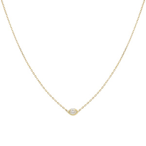 Gifts Under 1500: Marquise Diamond Bezel Pendant