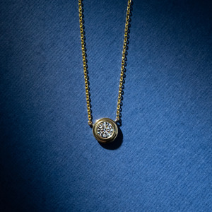 Round Diamond Bezel Pendant (Total 0.70ct)
