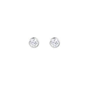 Round Diamond Bezel Earrings (Total 0.30ct)
