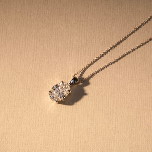Oval Diamond Pendant with Bail