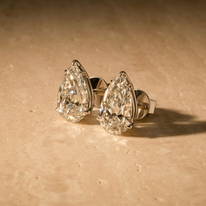 All Jewellery: Pear Diamond Stud Earrings (Total 2.00ct)
