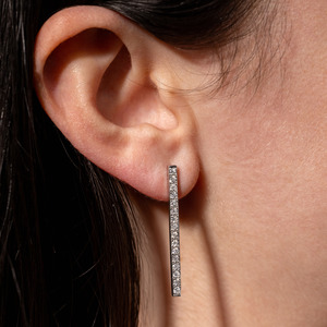 Pave Bar Earrings