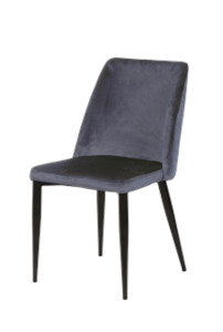 Stellini Dining Chair Grey Velvet