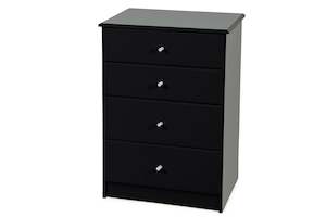 Black Pearl Tallboy - Four Drawers