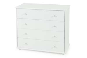 Lowboys: Carnival Lowboy White - Four Drawer