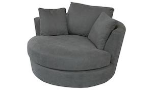 One Seater: Swivel Chair - Charcoal