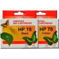 Hewlett Packard: Hp 15 hp 78 ink cartridges remanufactured (full set)
